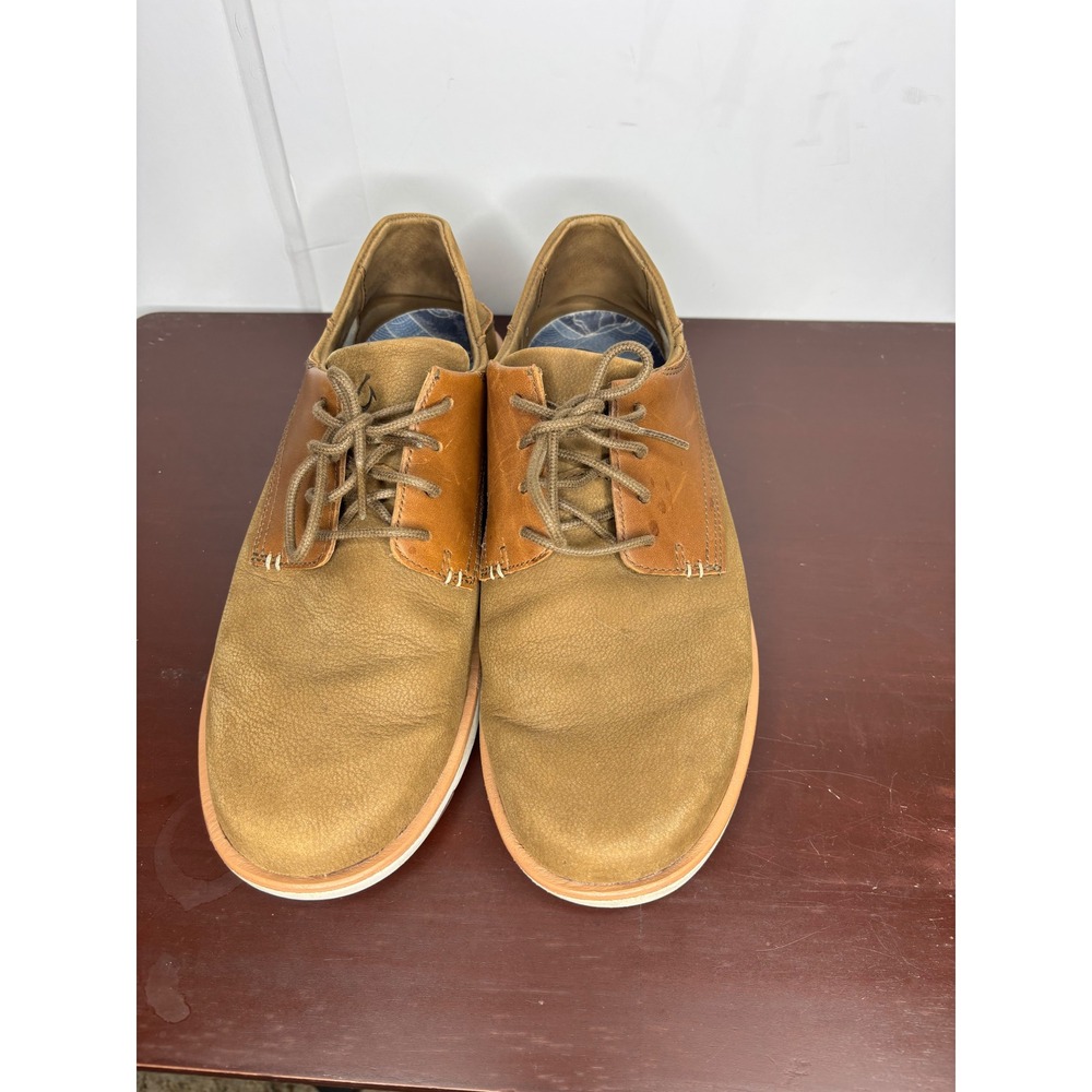 OluKai Kalia Li Mens Leather Sneakers Mustang Brown Lace Up‎ Shoes 10442-3333 9